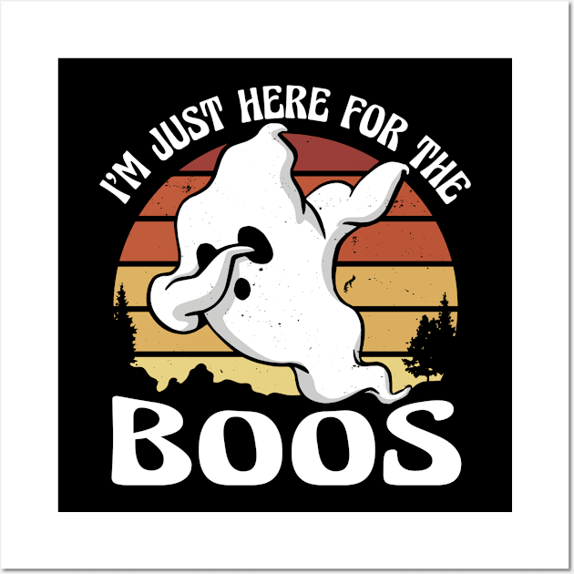 I'm Just Here for the Boos // Funny Dabbing Ghost Halloween Wall Art by SLAG_Creative